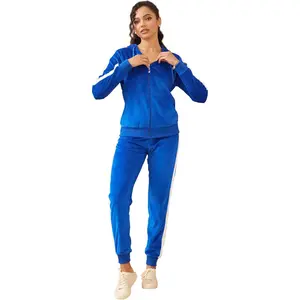 2 PCS Outfits Women's Fleece Sherpa Lined Sweatsuits Long Sleeve Hoodie and Sweat Pants Winter Warm Tracksuit Set