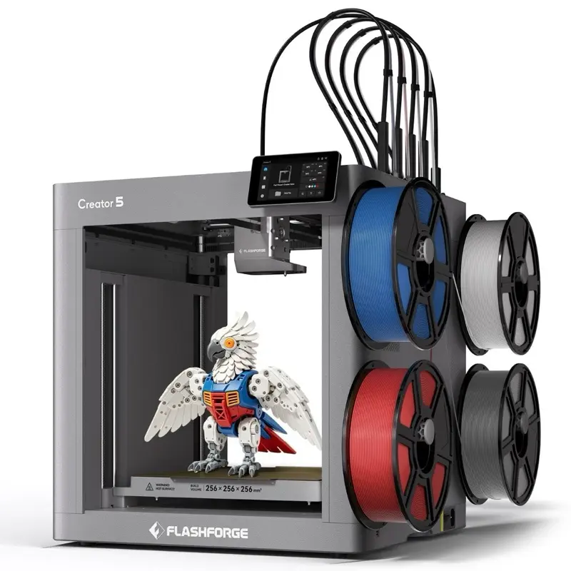 FLASHFORGE Creator 5 3D Printer 4-Independent-Extruder No-Waste Printing 600mm/s