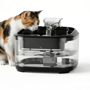 MCSPET Cat Fountain FT500 – Silent Pet Water Fountain with Multi-Layer Filtration, 4.5L Large Capacity, and Cat-Face Spout – Suitable for Cats and Dogs