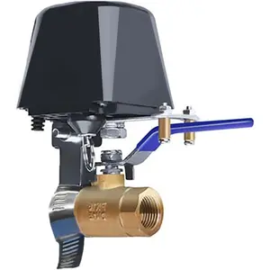 WiFi Water Valve with Power Adapter, 1 WiFi Controller, 1x Adjustable Bracket, APP Remote Control, Alexa & Google Assistant Compatible, iOS/Android App Support, 21mm~42mm Fit, Timing Function for Kitchen Gas Shutoff, Farm Irrigation