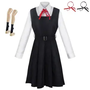 Mitaka Asa Cosplay Costume with Dress Black Red Necktie Socks Halloween Comic Con Plus Size Mitaka Asa Outfits