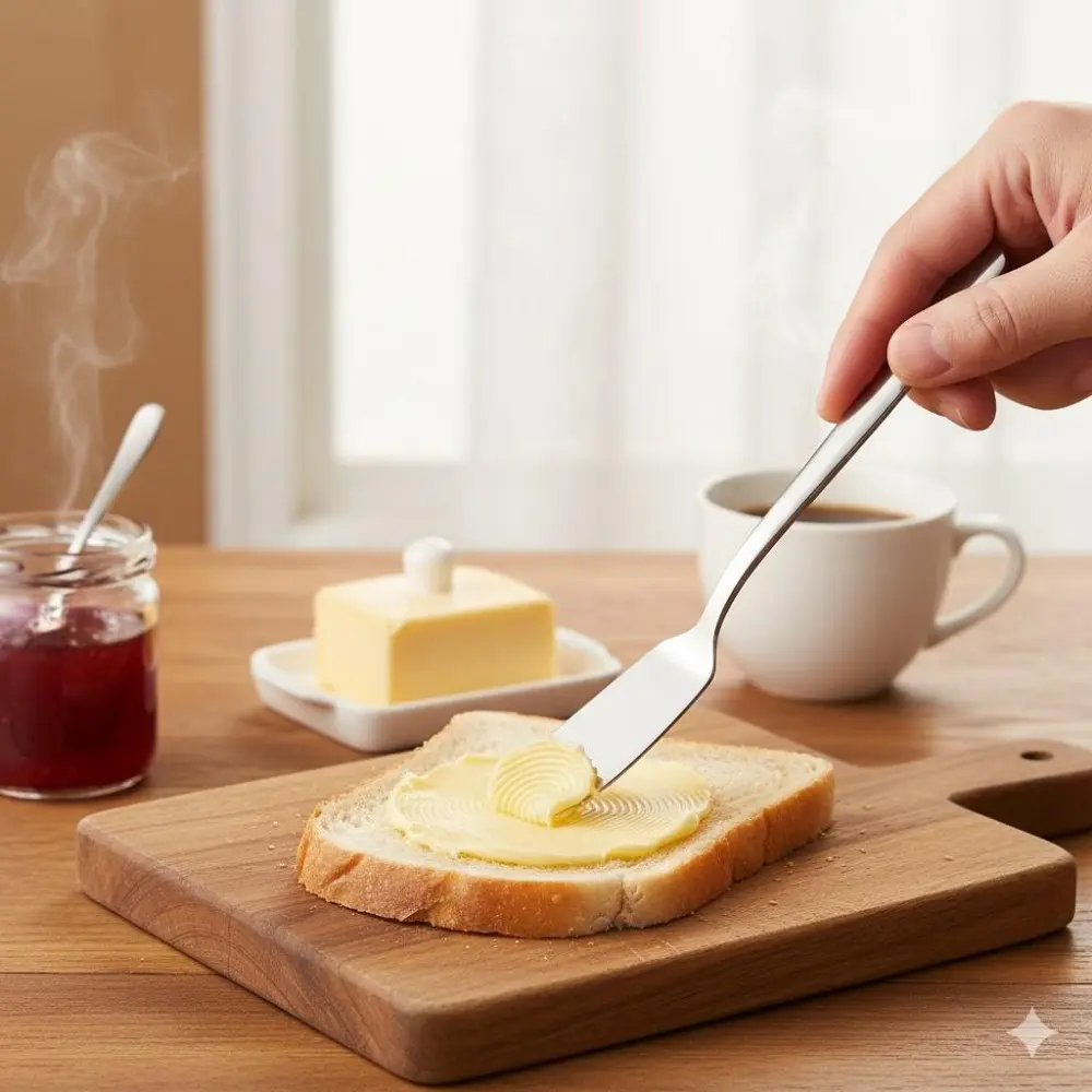 Multi-Purpose Cream and Jam Spreader Tool with Anti-Slip Handle, Corrosion-Resistant Easy-Clean Blade for Baking, Dessert Parties, Dorms, Commercial Use. Rustproof, Anti-Mold, Antibacterial Kitchen Utensil for Toast, Pastries, Breakfast.