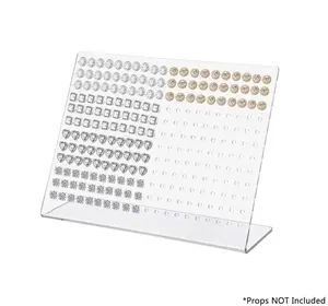 Earring Display Stand 120 Pair Slant Back Clear Acrylic for Hoops Studs or Dangles Craft Fairs Art Shows Jewelry Designers Secondhand Shops Accessory Outlets Sleek Lightweight by 321 Plastics