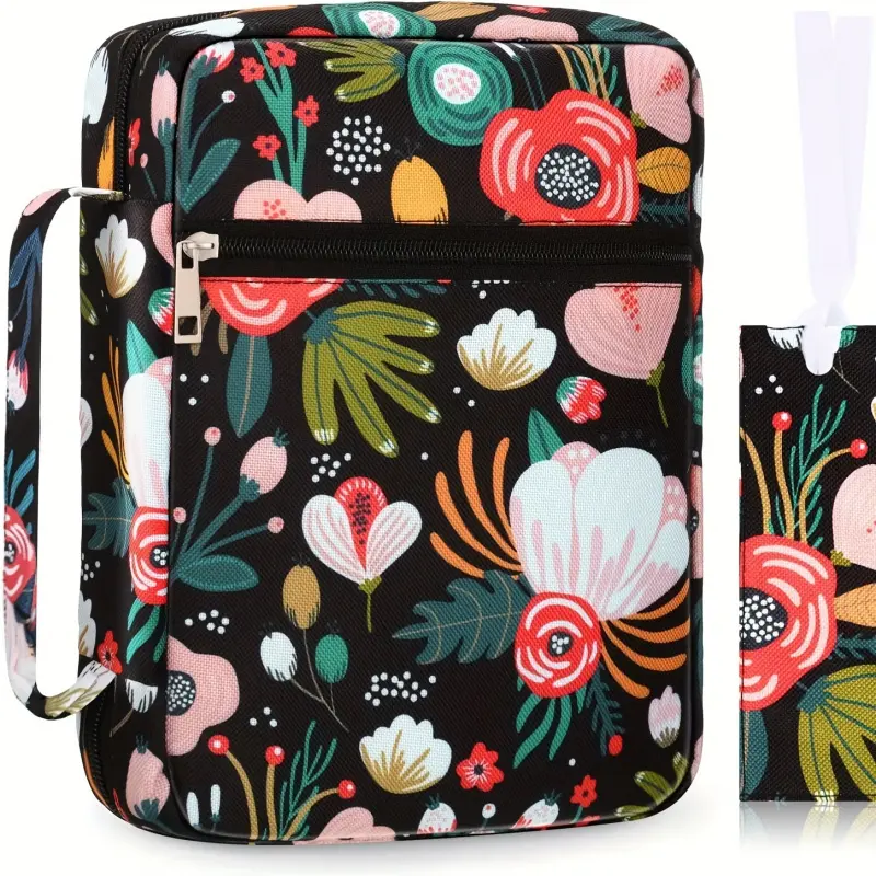 1 Bible cover, floral theme, children's Bible cover, Christmas gift, women's Bible cover, Bible cover, book bag, girls' Bible cover, women's Bible handbag, women's Bible stand cover