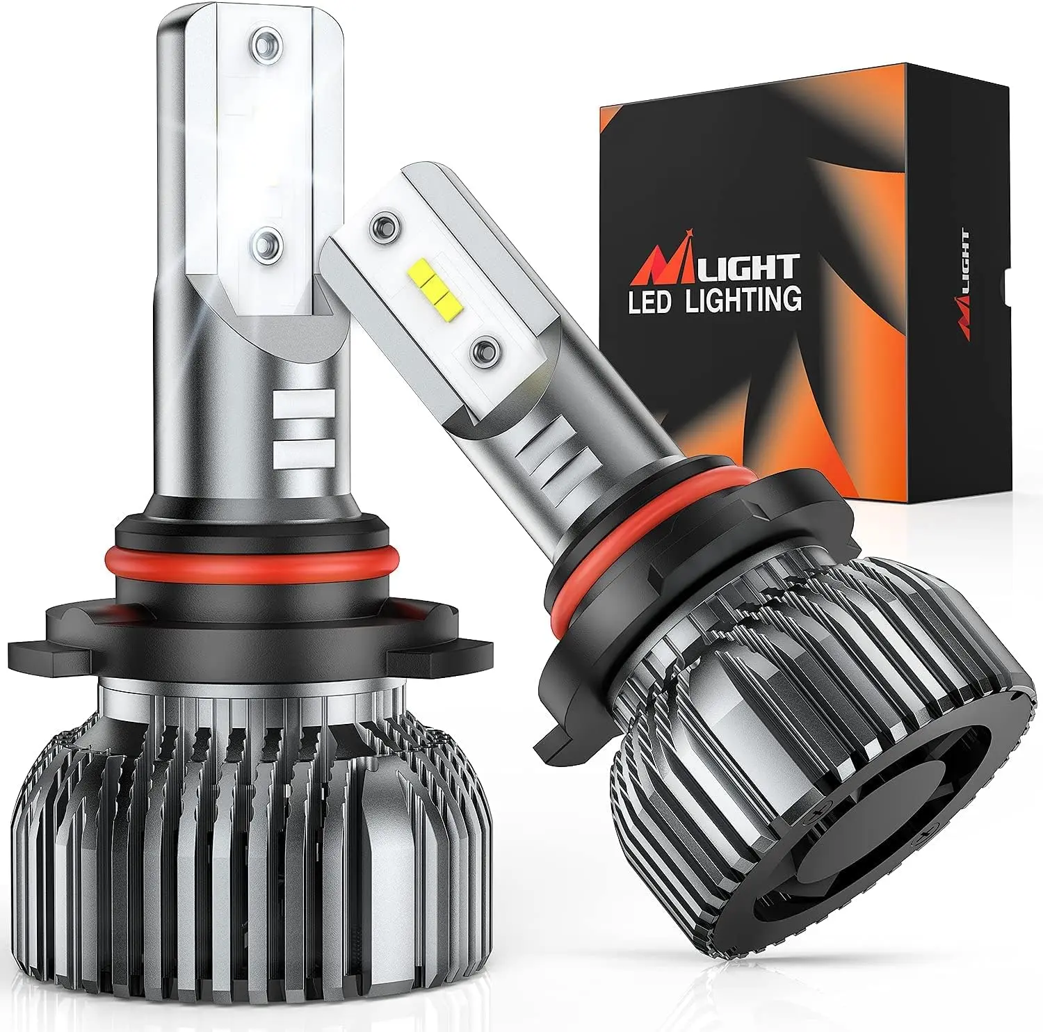 Nilight 9006/HB4 LED Headlight Bulbs E20 Series 50W 10000LM 6000K IP67 | 2 BULBS