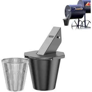 Grease Bucket for Pellet Grill, Drip Bucket with 2-Pack Disposable Foil Liners, Heavy-Duty Drip Pan with Heat-Resistant Coating, Grease Catcher with Leak-Proof Silicone Design for Outdoor Cooking (A) pocket  rocket  camping  stove