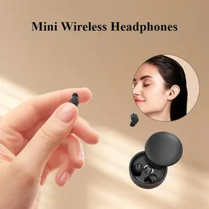 2026 Upgraded Mini Invisible Wireless Earbuds, Bluetooth 5.4 Hidden In-Ear Sleep Earphones with Noise Cancelling, Ultra Small Comfort Headphones for Sleeping, Working and Daily Sports Use