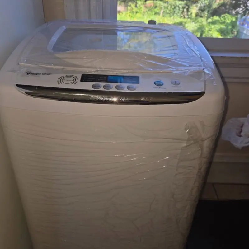 Magic Chef Compact Portable Top-Load Washer - Space-Saving Design, White