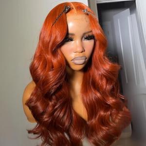 Bling Hair Body Wave 28 30Inch Reddish Brown Lace Front Wig Human Hair Wigs For Women Brazilian 13X4 13x6 Burnt Orange Transparent Lace Frontal Human Hair Wig 180Density TikTokShopBlackFriday
