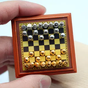 1/ 12 scale mini chess model ornament - DIY miniature photography props/ living room scene decoration - seasonal decorations - perfect gift, you can have a game with good friends at any time, Decorative Figurine, Detailed Miniatures, Durable Decor