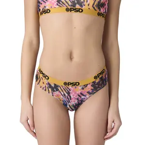 PSD Women's Vibin Snake Cheeky Underwear - Flattering Cheeky Brief, Soft and Comfortable Breathable Mesh Fabric