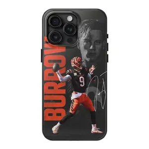Joe Burrow Themed Phone Case Premium Matte Texture, Protection, Shockproof, Anti-Drop, Anti-Fingerprint For IPhone 17-12, Pro Max, Pro Plus, and Samsung S25-22 Protection Safety