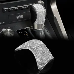 Bling Car Gear Shift Knob Cover Compatible with Lexus RX is ES GS NX RC Bling Auto Shift Gear Knob Cover Crystal Interior Trim for Car Sparkly Shifter Gear Lever Modification Decoration Trims