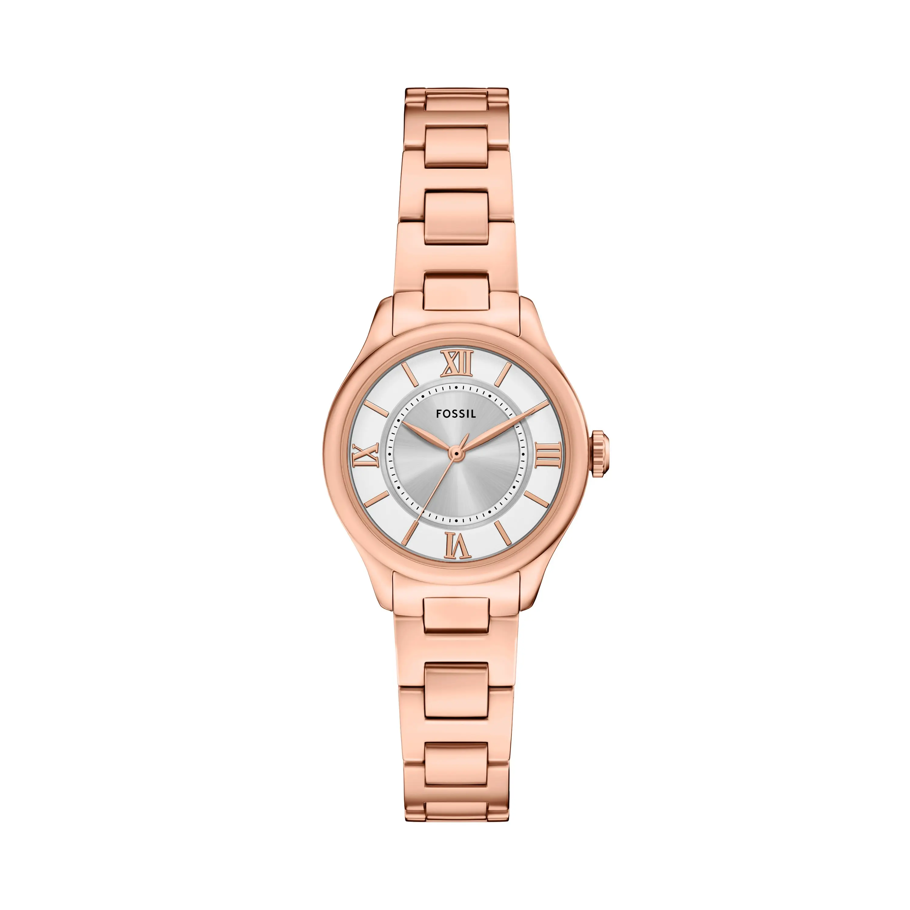 Fossil Women's Gilmore 28mm Three-Hand Rose Gold-Tone Stainless Steel Watch
