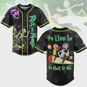 Rick And Morty Baseball Jersey To Live Is To Risk It All , Vintage Inspired Baseball Jersey – Retro Style, Modern Comfort