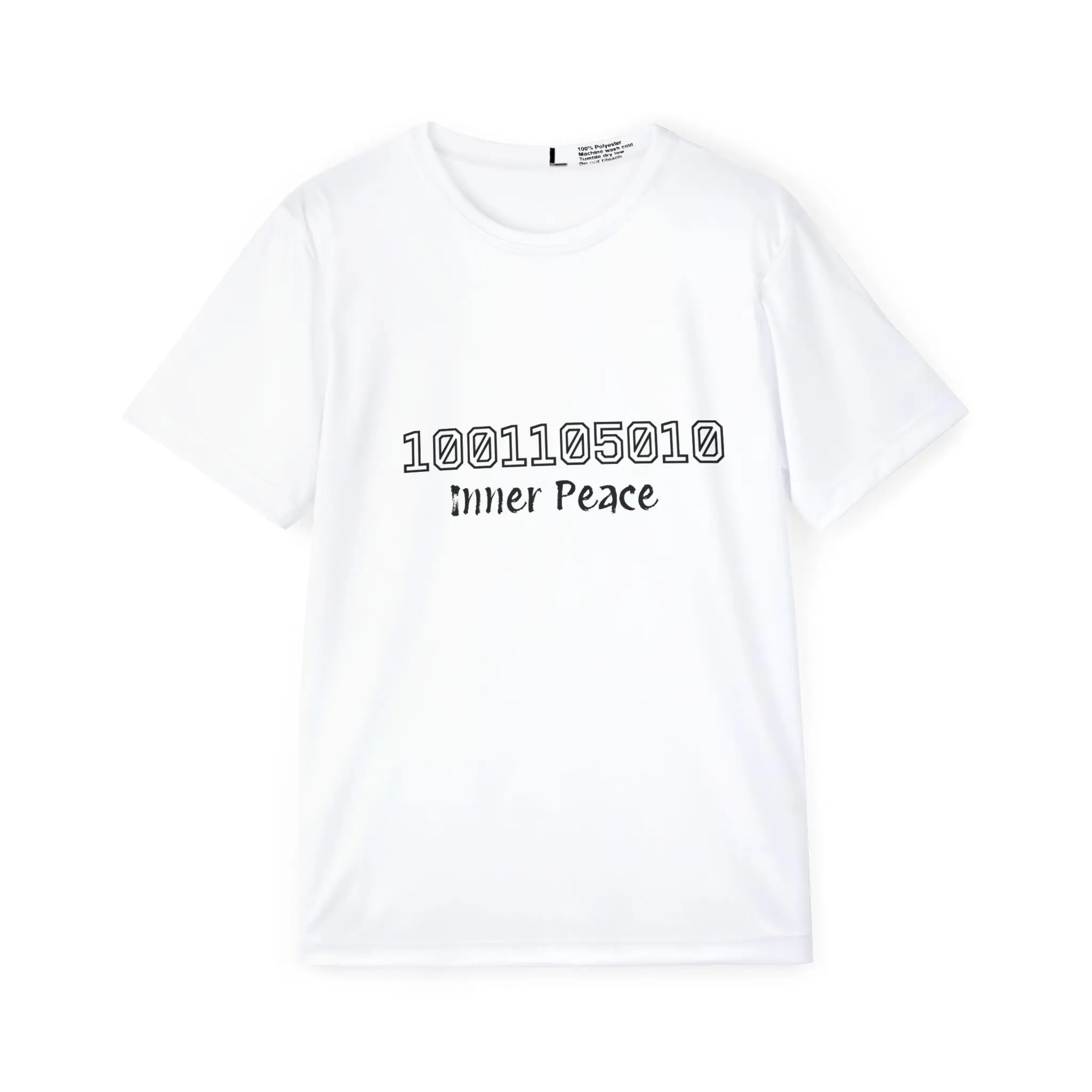 Binary Code Inner Peace T-Shirt | Tech Minimalist Tee | Grabovoi Code | Self Improvement Apparel | Meditation Tee
