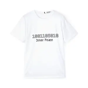 Binary Code Inner Peace T-Shirt | Tech Minimalist Tee | Grabovoi Code | Self Improvement Apparel | Meditation Tee
