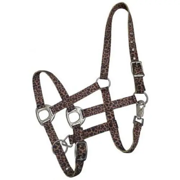 Adjustable Horse Size Cheetah Print Nylon Halter Adjustable Horse Size Cheetah Print Nylon Halter