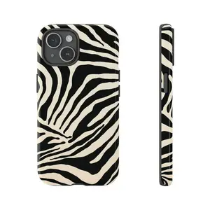 Zebra Print Protective Phone Case | Trendy Tropical Girl Premium Film 2 in 1 Phone Case - Durable, Shock Absorbing and Stylish Protection -suitable for IPhone 17,16, 15, 14, 13, 12, 11, Plus, Pro, Pro Max and Samsung, Perfect Birthday Gift for Friends.