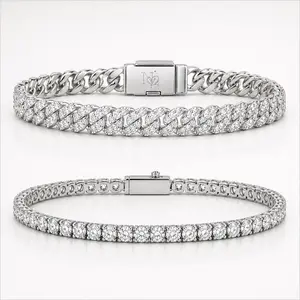 Mini pave Cuban and bracelet bundle