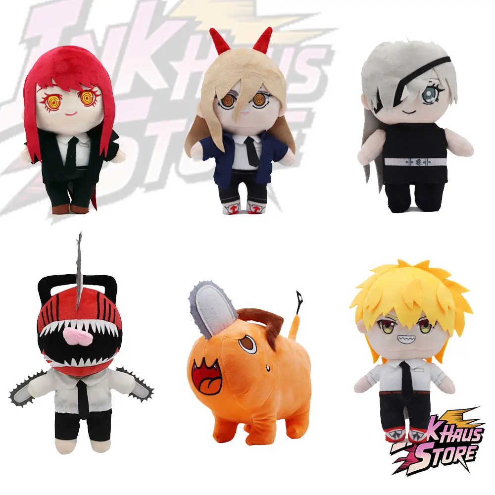 Chainsaw Man Pochita Plush Toy Fashion Accessories Denji Makima Power Anime Dolls 15cm Soft Huggable Material Perfect for Display & Gifts
