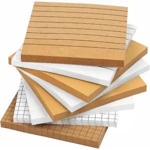 - Lined Sticky Notes Set, 3"x3", 8 Pads, 60 Sheets/Pad,  Lined, Blank & Graph Sticky Notes Set, Lined Memo Pads, Self-Stick Note Pad for Office, School, , Study & Organization