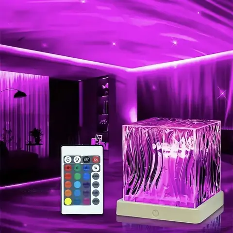RGB Aurora Northern Lights Night Light Projector - Remote-Control Plastic Novelty Lighting, Easy-to-Use Kids’ Room Decor, Aurora Light Aesthetic Gift Idea, Nursery Accessory