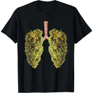 Funny Weed Lung Marijuana Bud T-Shirt - THC Lung TShirt T-Shirt