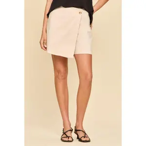 Does It All Skort by Dear Scarlett in Taupe