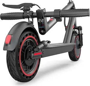 Electric Scooter, 500W Powerful Motor, 22 MPH Max Speed,10" Solid Tires,Dual Suspension,Dual Braking System