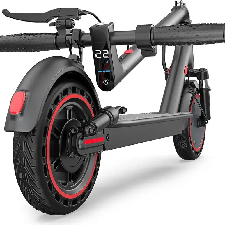 Electric Scooter, 500W/350W Powerful Motor, 22/19 MPH Max Speed,10"/8.5" Solid Tires,Dual Suspension,Dual Braking System