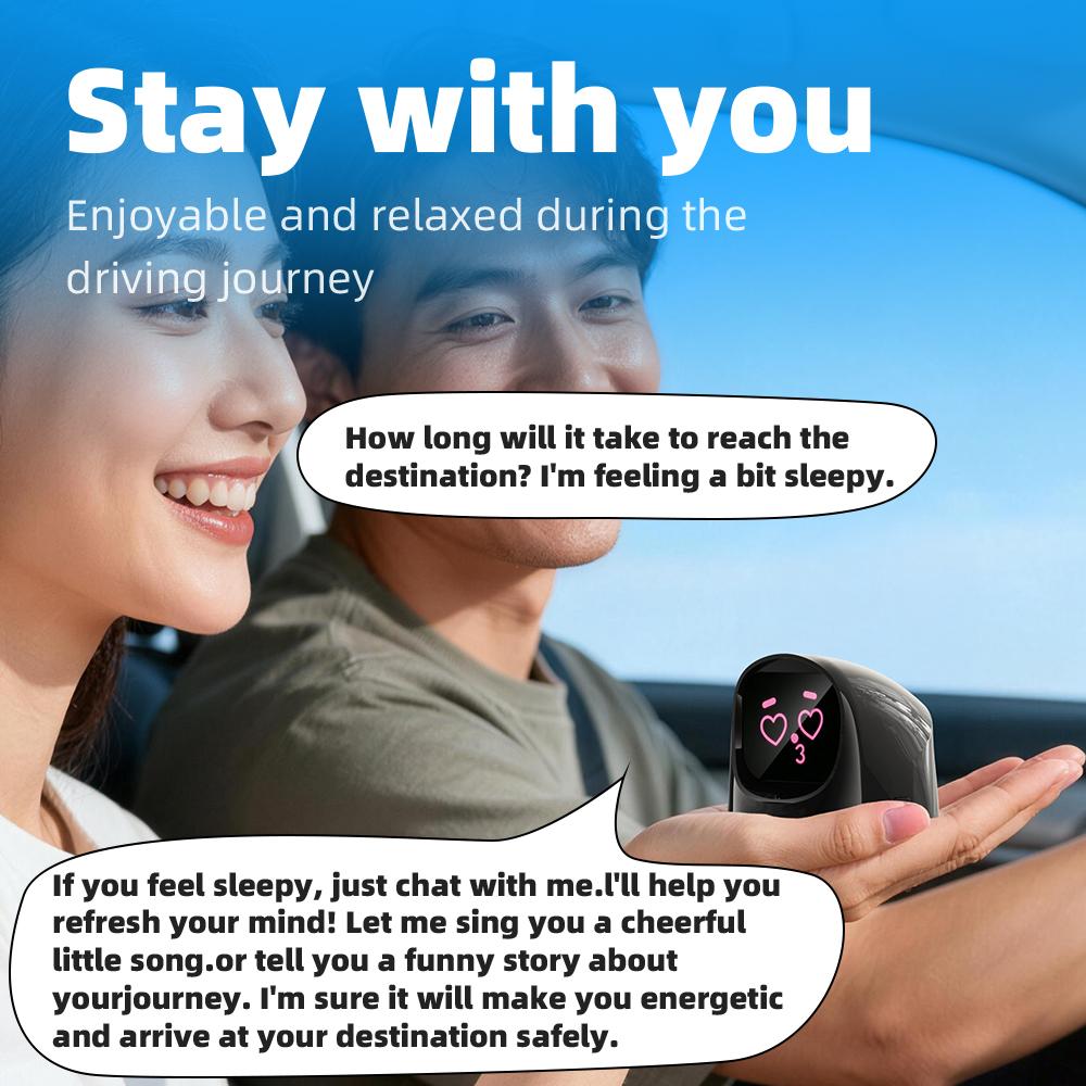 AI Smart Car Robot Companion - Interactive Electronic Pet with 70+ Emotions, Voice Chat & Car-Status Sensing, Educational Desktop Toy for Kids & Drivers