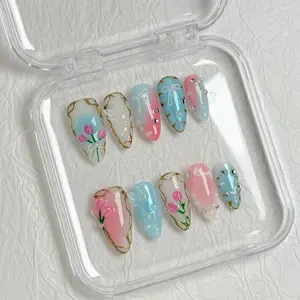 NailPopz PASTEL PROMISE - 100% Handmade 3D Press-On Nails | Durable, Reusable, and Salon-Grade Finish