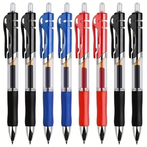 18 Pen Set, Ultra Fine Pen Tip 0.5mm, Round Pen Body, Black/Blue/Red Ink, Suitable for School and Office Stationery