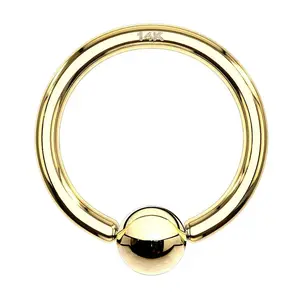 14kt Gold Captive Bead Ring