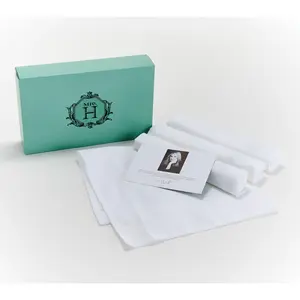 Mrs. H by Dee Hilfiger Set of 4 100% Cotton Square Napkins Mrs. H by Dee Hilfiger Set of 4 100% Cotton Square Napkins