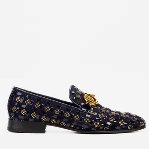 The Vicino Shoe Navy Blue Bit Dress Loafer Men Shoe