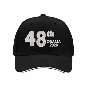 48th Obama 2028 campaign - themed print snapback trucker cap hat Men's and women's casual sports outdoor sandwich baseball cap