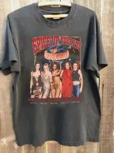 [SALE OFF 25%] Spice Girls Shirt, Spice Girls Spice World T-Shirt charcoal tee Men Women