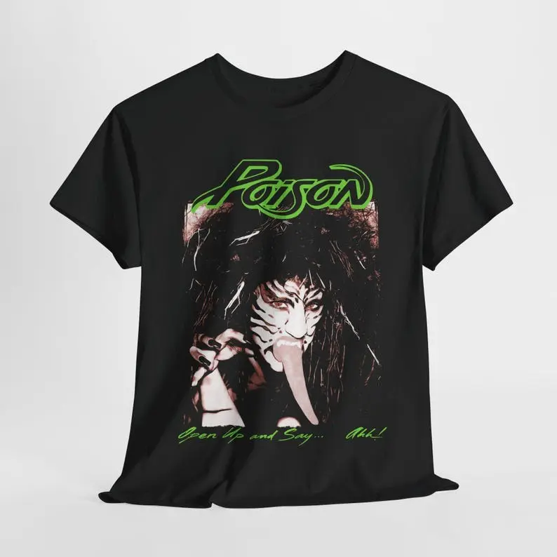 Poison Album Cover Graphic Tee, Vintage Band, Music Lover Gift Unisex T-Shirt, Short-sleeve, Menswear Top