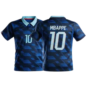 2026 27 New Home Blue No.10 Mbappe Short Sleeved Soccer Jerseys Top
