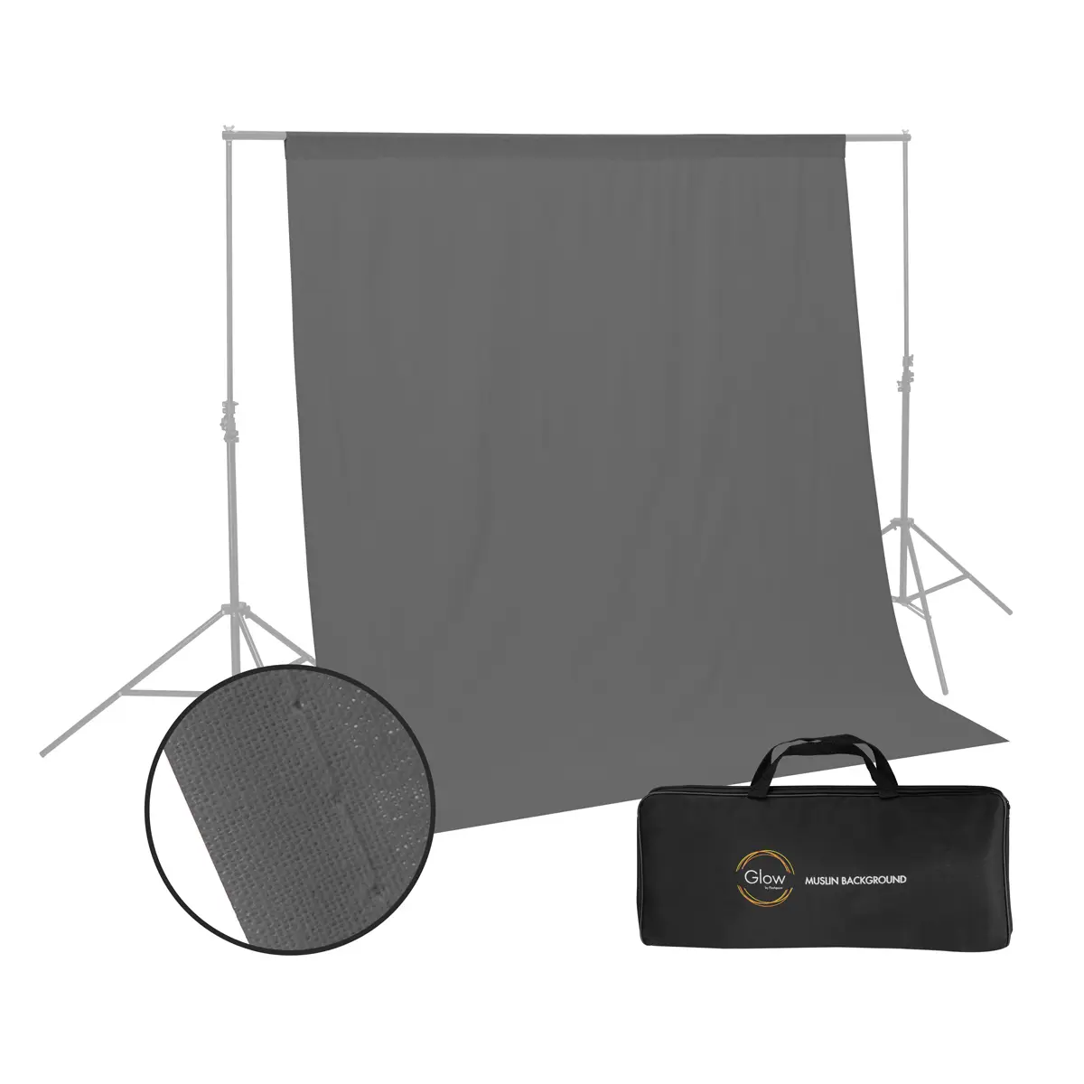 Glow Muslin Backdrop - 10x10' (Grey), Cross, Accessories