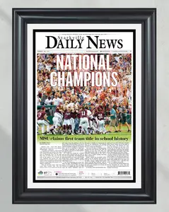 2021 Mississippi State College World Series Champions Framed Front Page Newspaper Print