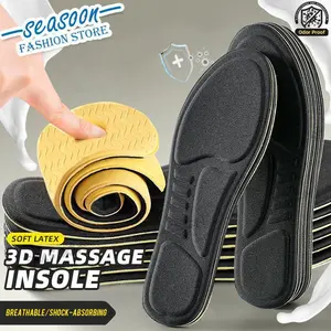 3 Pairs Thickening Soft  3D Support Elastic Sponge Shoes Insoles Breathable High Heel Shoes Pad for Men andWomen Replacement Insoles for Work BootsRunning Shoes Cushion Shock Absorbing forFoot Pain Relief