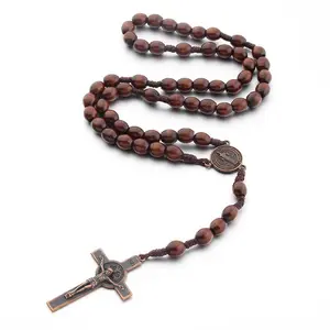Catholic Rosary Pendant Christian Jesus Necklace Religious Jewelry for Women