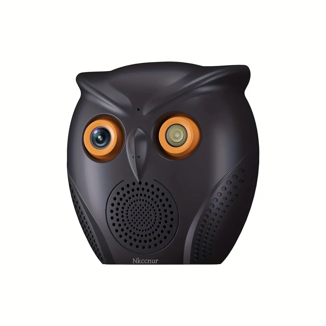 NKCCNUR Owl Speaker Security Camera – 3-in-1: Night Vision, 1440P HD Two-Way Talk, Auto Mode. HD, Motion Detection, USB Power, SD & Cloud Storage.