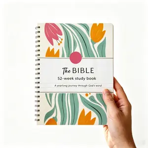 52-Week Guided Bible Study Journal, Daily Prayer Planner Notebook, Personal Scripture Study Organizer, Religious Devotional Gift for Men Women