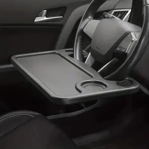 Constant Travelers Cartray Steering Wheel Tray - Black Desk and Food Table for Most Vehicles, Multi-Functional Design, Easy Installation