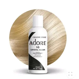 Adore Creative Image Dore Semi Permanent Hair Color - Vegan & Cruelty Free Crystal Clear Hair Dye - 4 Fl Oz - 010 Crystal