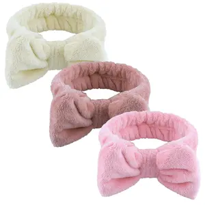 Spa Headbands for Women, Adjustable Makeup Bow Headband for Washing Face & Skincare, Cute Easter Basket Stuffers Gifts for Girls